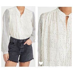 Rag & Bone Carly Tie Blouse Top NWT L